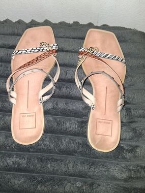 Dolce Vita Multicolor Strappy Sandal with Snake-Print Accents